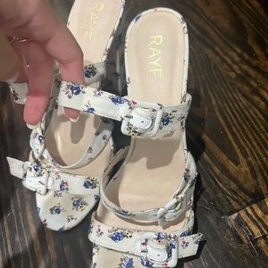 RAYE three buckle heels